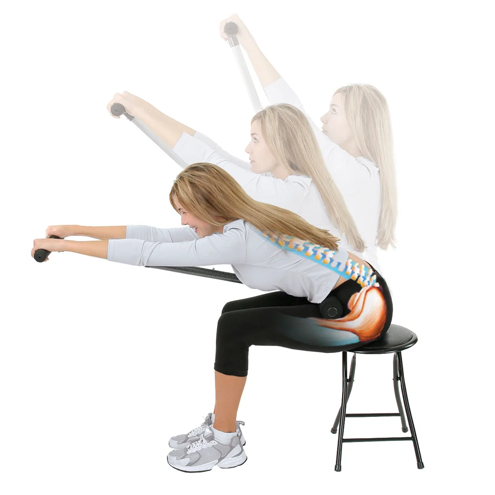 Seated forward-bending motion using the CoreStretch frame