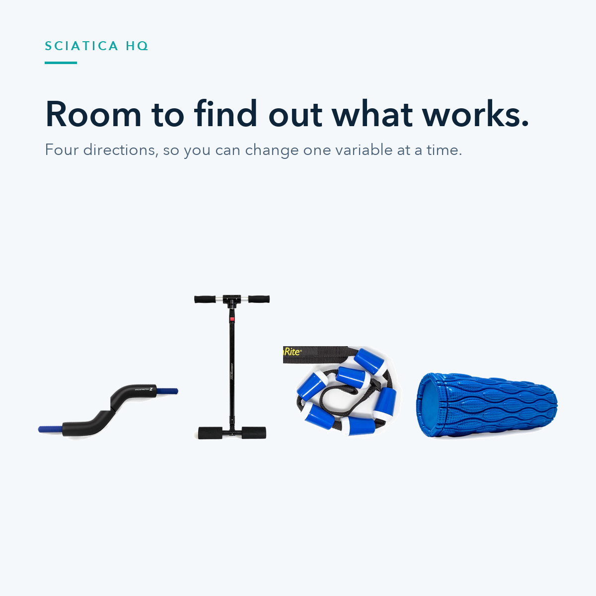 Room to find out what works — four directions so you can change one variable at a time